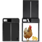 FarmParadise Automatic Chicken Coop Door – Battery Powered, LCD Display, Weatherproof & Safe, 2 Modes (Timer & Manual)